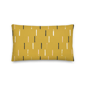 FRINGE throw pillow in goldenrod