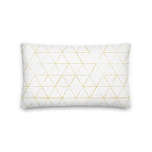 Load image into Gallery viewer, NATIVE throw pillow in goldenrod on white