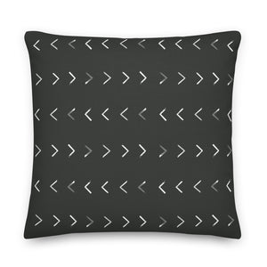 WANDERLUST throw pillow in charcoal