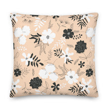 Load image into Gallery viewer, IN BLOOM throw pillow in soft peach