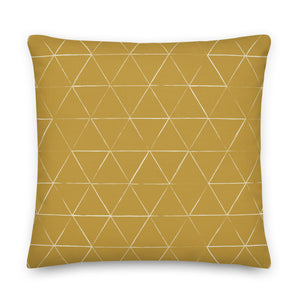 NATIVE throw pillow in mustard