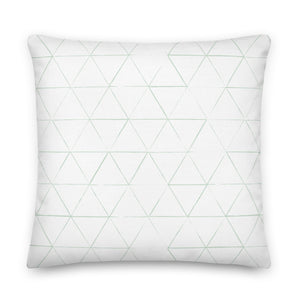 NATIVE throw pillow in mint on white