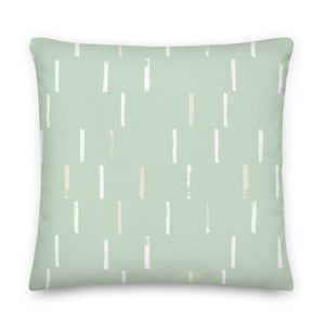 FRINGE throw pillow in mint