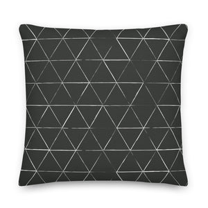NATIVE throw pillow in charcoal