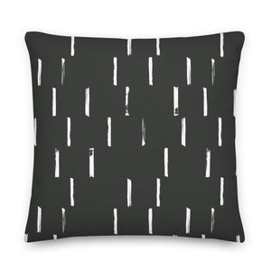 FRINGE throw pillow in charcoal