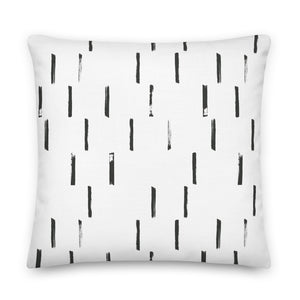 FRINGE throw pillow in black and white