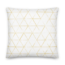 Load image into Gallery viewer, NATIVE throw pillow in goldenrod on white