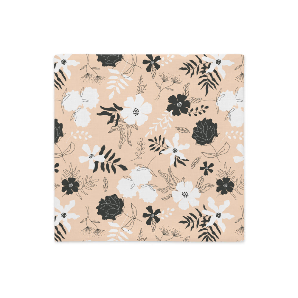 IN BLOOM throw pillow (case only) in soft peach