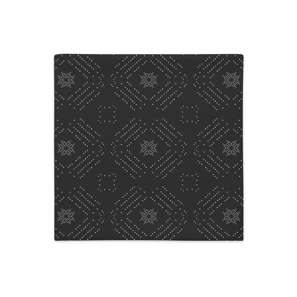 TRIBAL throw pillow (case only) in onyx