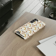 Load image into Gallery viewer, SOUTHWEST CHECKERED QUILT // Peach, Grey, Rust &amp; Mustard // 1-Card Wallet Case //