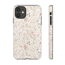 Load image into Gallery viewer, BUTTERFLY RAINBOW FLORAL // Peachy Pink // Dual-Layer Case //