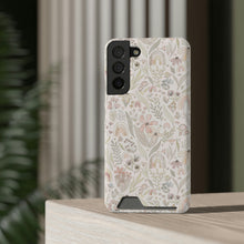 Load image into Gallery viewer, BUTTERFLY RAINBOW FLORAL // Peachy Pink // 1-Card Wallet Case //